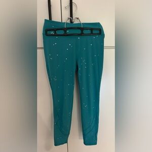 All in Motion Teal Star Leggings Size Girls L (10/12).